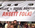 Innleie = Sosial dumping! 1. mai 2012. Foto: © Revolusjon