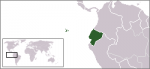 Ecuador. Kart fra Wikipedia.