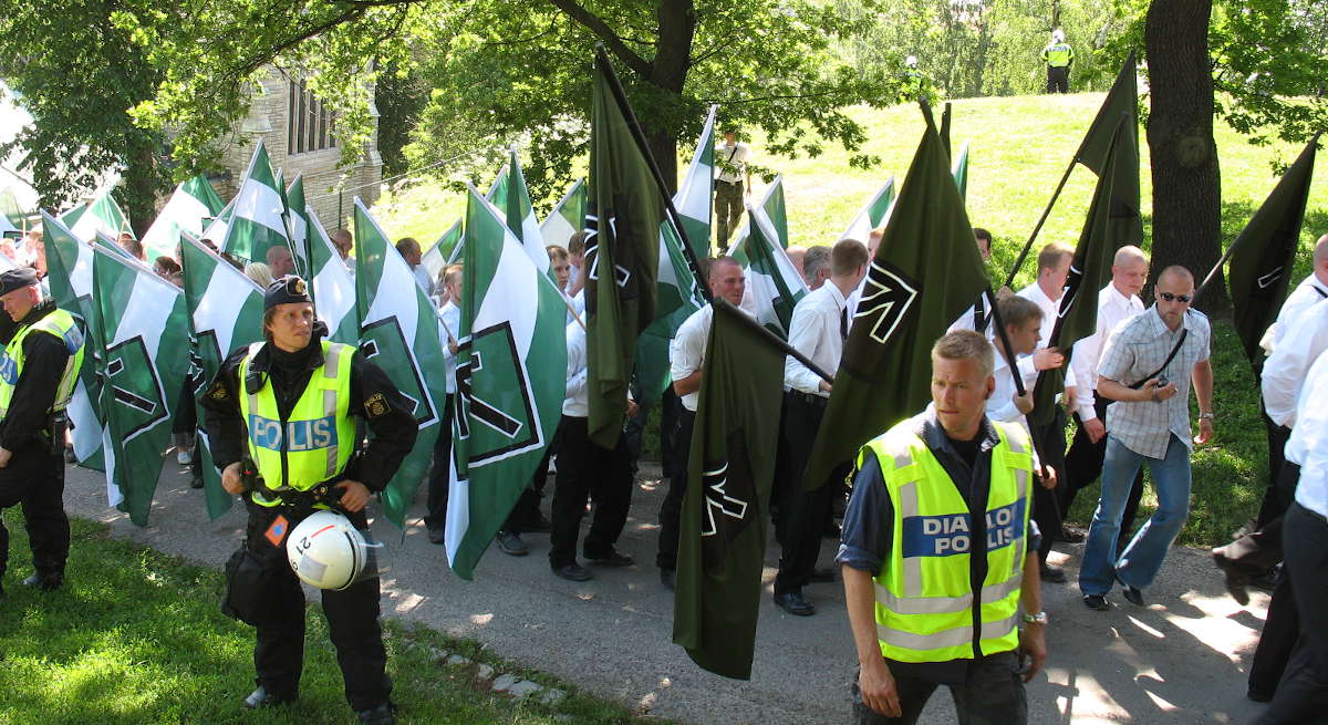 Blir det slutt på at nazistene i Nordfront kan marsjere med politibeskyttelse? Foto fra wikimedia (2007).