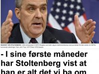 Dagbladet: USAs NATO-ambassadør hyller Stoltenberg. Fra dagbladet.no 11. februar 2015.