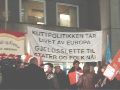 Solidaritetsmarkering foran EU-delegasjonens kontorer i Oslo 14. november.