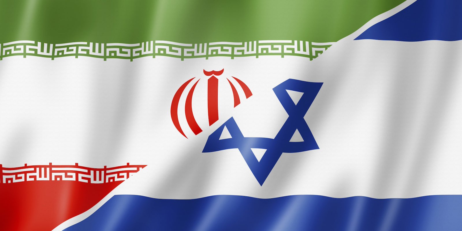 Iran and Israel flag