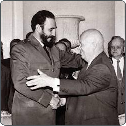 Fidel Castro og Nikita Khrusjstsjov.