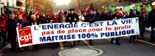 Franske arbeidere i protest mot nyliberalisme og privatisering