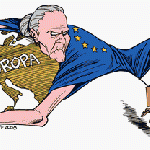 Europa mot Afrika. Tegning: Carlos Latuff.