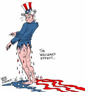 Wikileaks-effekten. Ill.: Carlos Latuff.